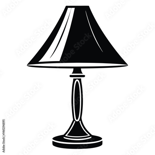 Black desk lamp isolated on white street lamps collection Old street lamp black silhouette