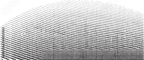 A grayscale sphere gradually transitions into a scattering of small dots.