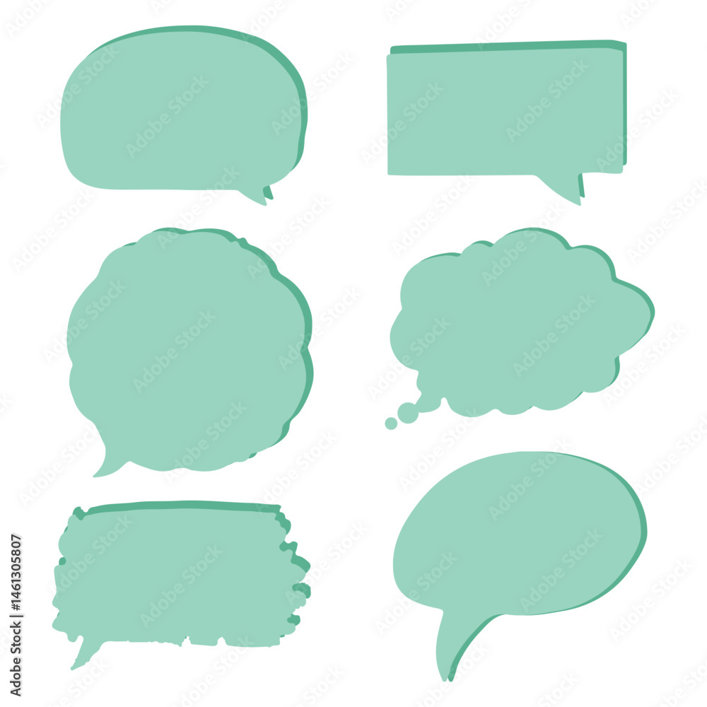 green blank speech bubble collection green blank speech bubble collection