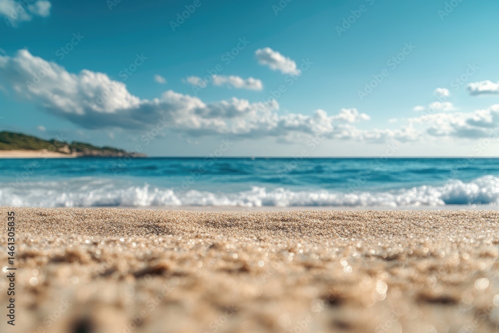 Coastal scenery; sand, waves, sky, clouds Coastal scenery; sand, waves, sky, clouds