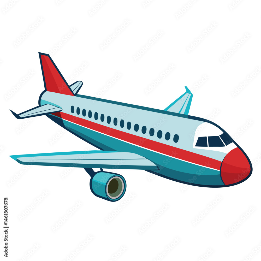 passenger aeroplane vector image on the white background passenger aeroplane vector image on the white background