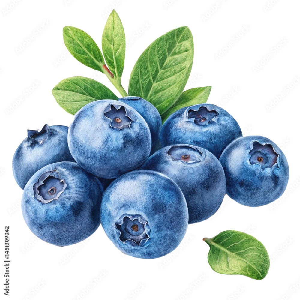 Obraz premium blueberries isolated on white background