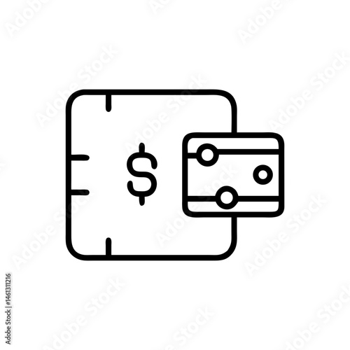 Digital wallet icon for online payment methods