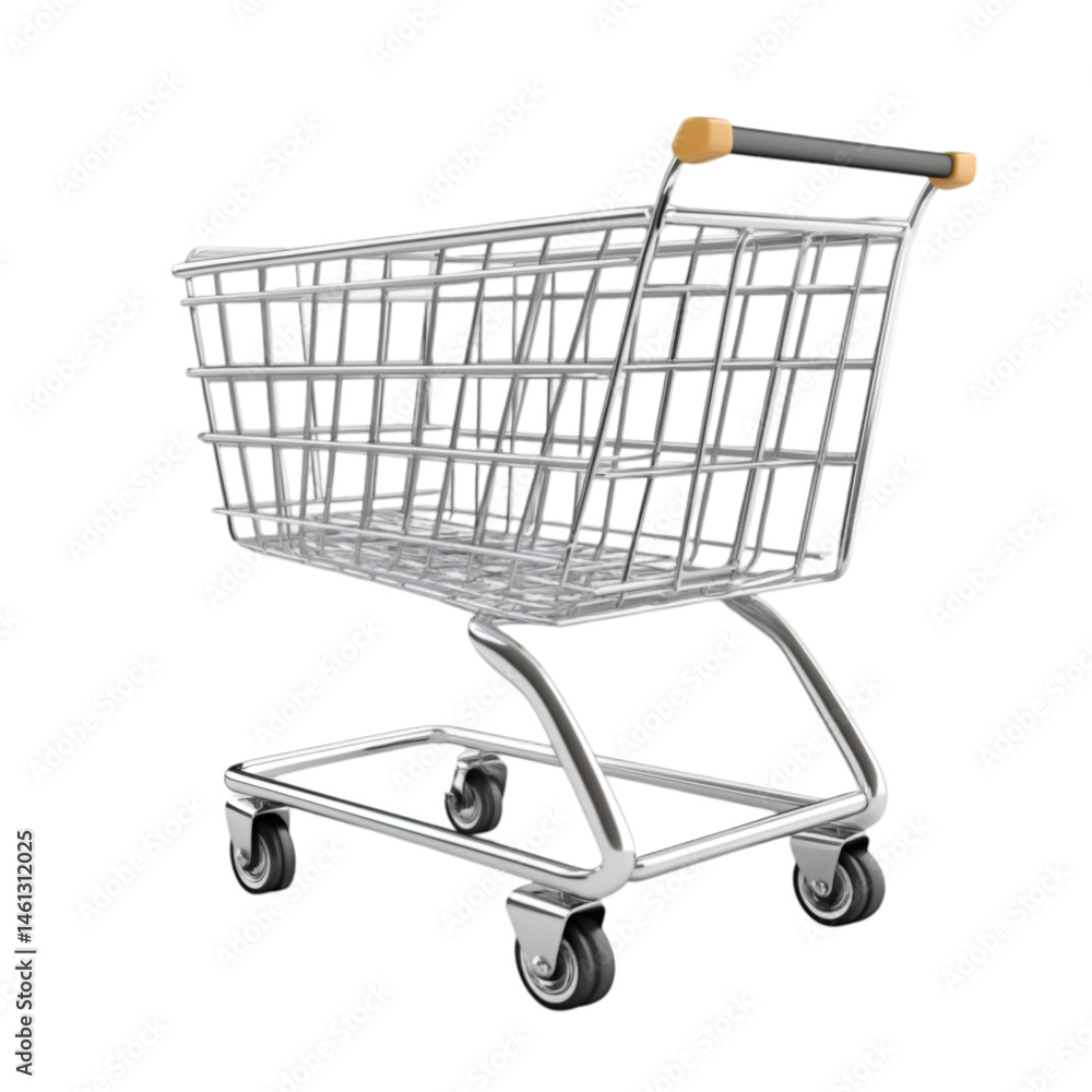 Empty Shopping Cart Retail Store Consumerism Empty Shopping Cart Retail Store Consumerism