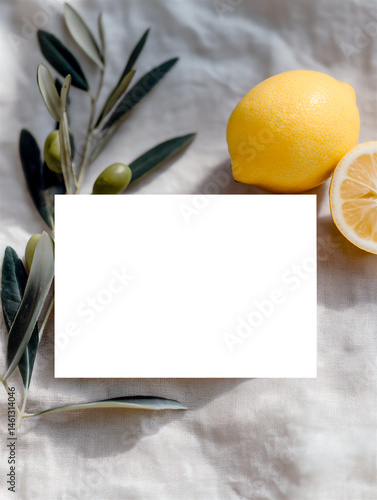 Mockup Horizontal Card 3.5x5'' with Elegant Shadow Play