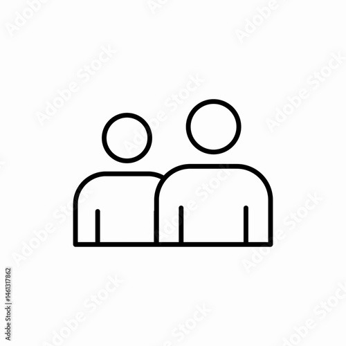 Team people group icon vector sign