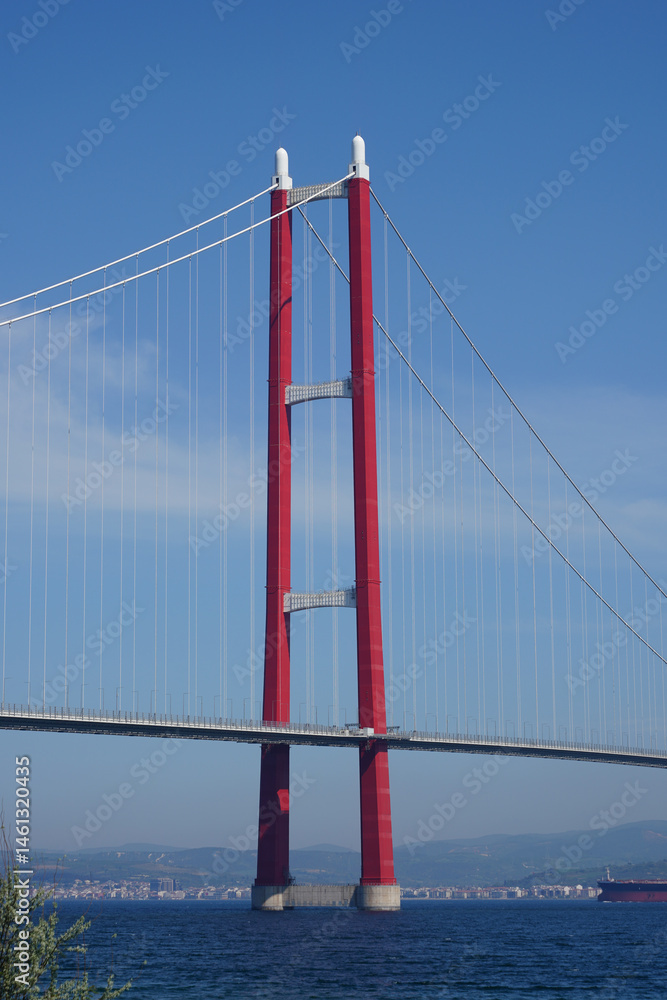 Obraz premium 1915 Canakkale Bridge in Canakkale, Turkiye