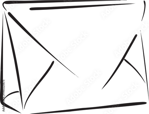 A simple stylized envelope rests on a flat surface.
