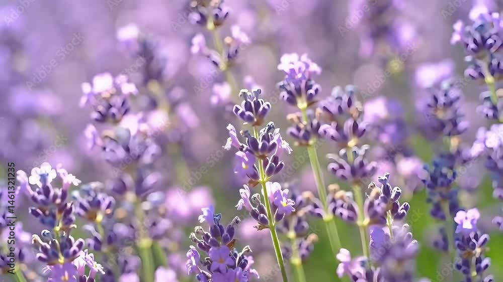 Lavender Flowers Swaying Gently in the Wind – Serene Field of Purple Blooms Lavender Flowers Swaying Gently in the Wind – Serene Field of Purple Blooms