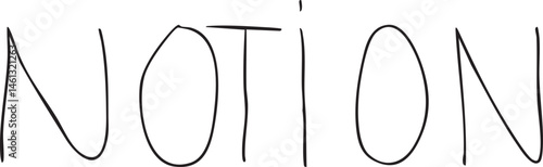 A large handwritten word '' is prominently displayed on a white background.
