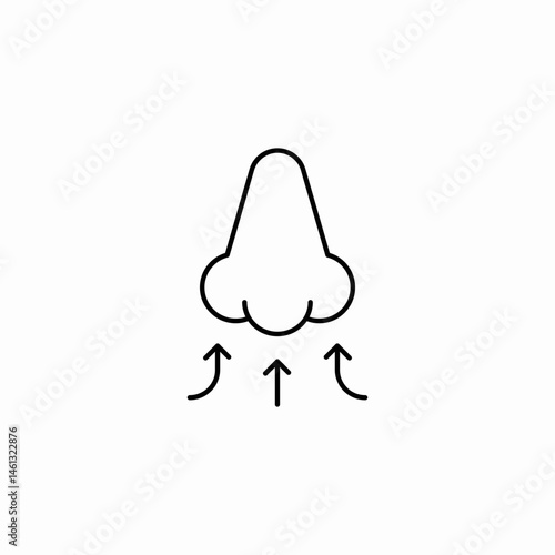 nasal congestion icon sign vector