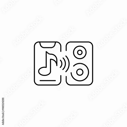 phone speaker icon sign vector