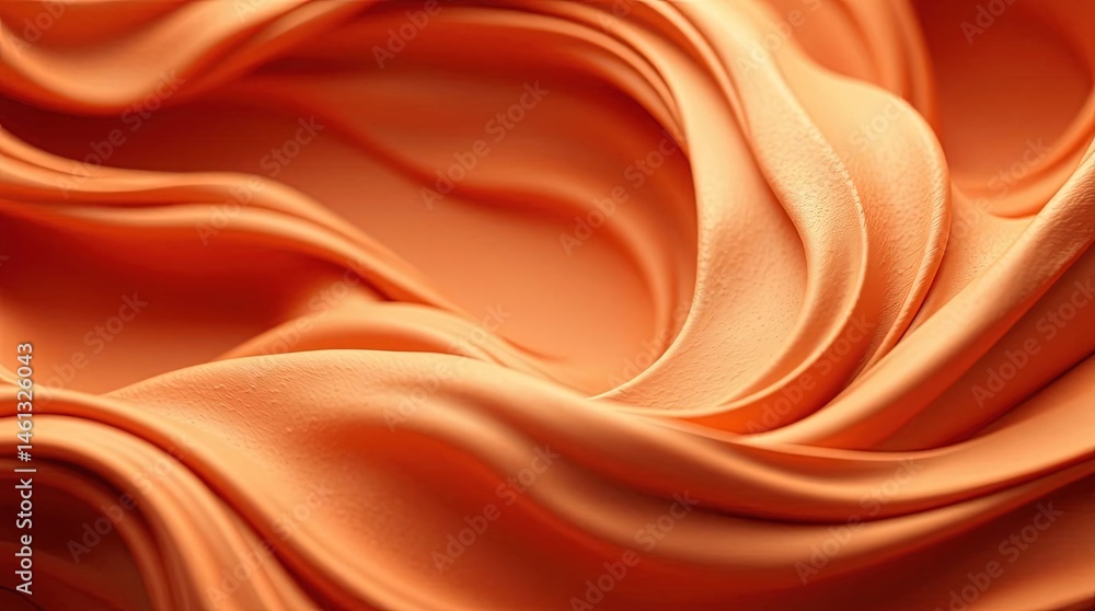 Fluid Orange Waves: Capturing the sensuous flow and elegance of a vibrant orange fabric, the image showcases the material's soft curves and textures, evoking a sense of luxury and tranquility. Fluid Orange Waves: Capturing the sensuous flow and elegance of a vibrant orange fabric, the image showcases the material's soft curves and textures, evoking a sense of luxury and tranquility.