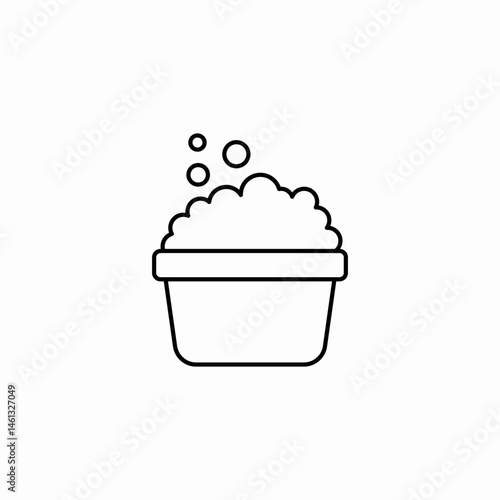 soapy bucket icon sign vector