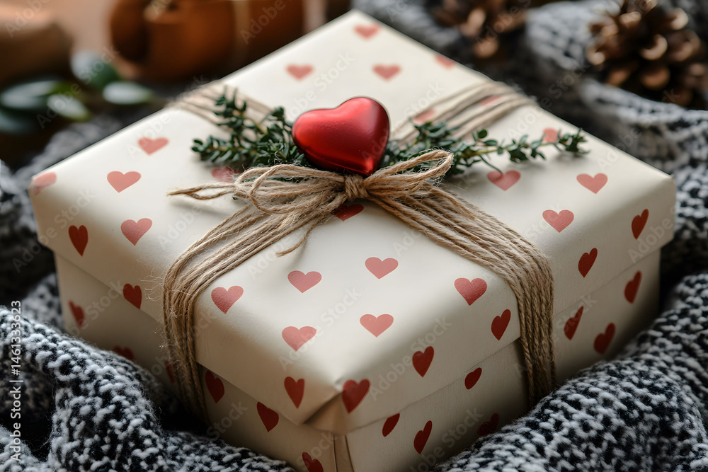 Romantic Gift Box with Heart Pattern for Valentine s Day or Anniversary Celebration Romantic Gift Box with Heart Pattern for Valentine s Day or Anniversary Celebration