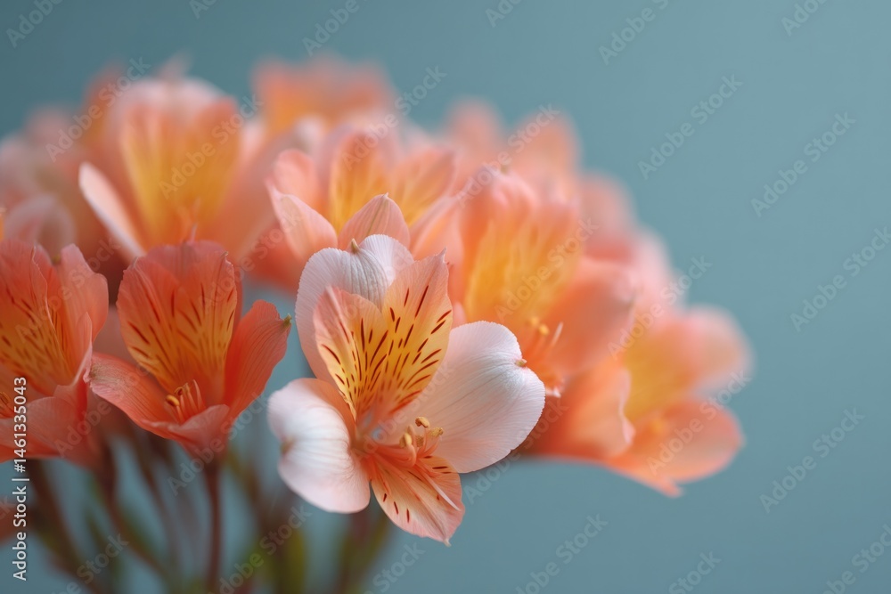 Fototapeta premium close-up of bouquet of vibrant flowers foreground focused against soft blurred crowd backdrop