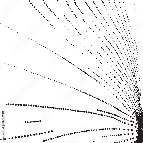 A network of interconnected dots radiates outwards from a central point.