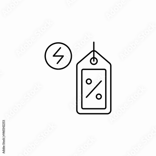 discounted price icon sign vector