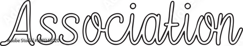 A white word "Association" is displayed on a black background.