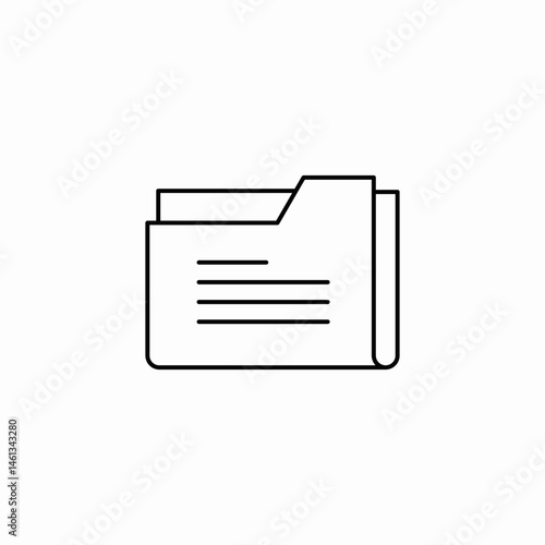 file folder icon sign vector