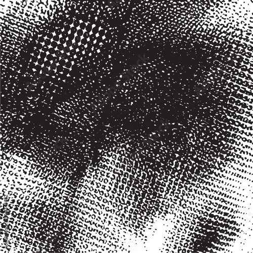 A close-up reveals a textured abstract representation of a human eye.