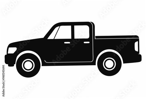 pickup  silhouette vector