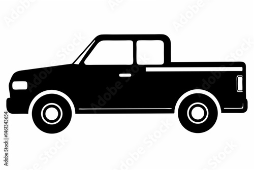 pickup  silhouette vector