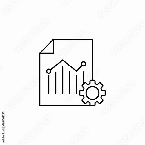 growth gear icon sign vector