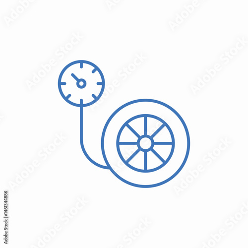inflate tire icon sign vector