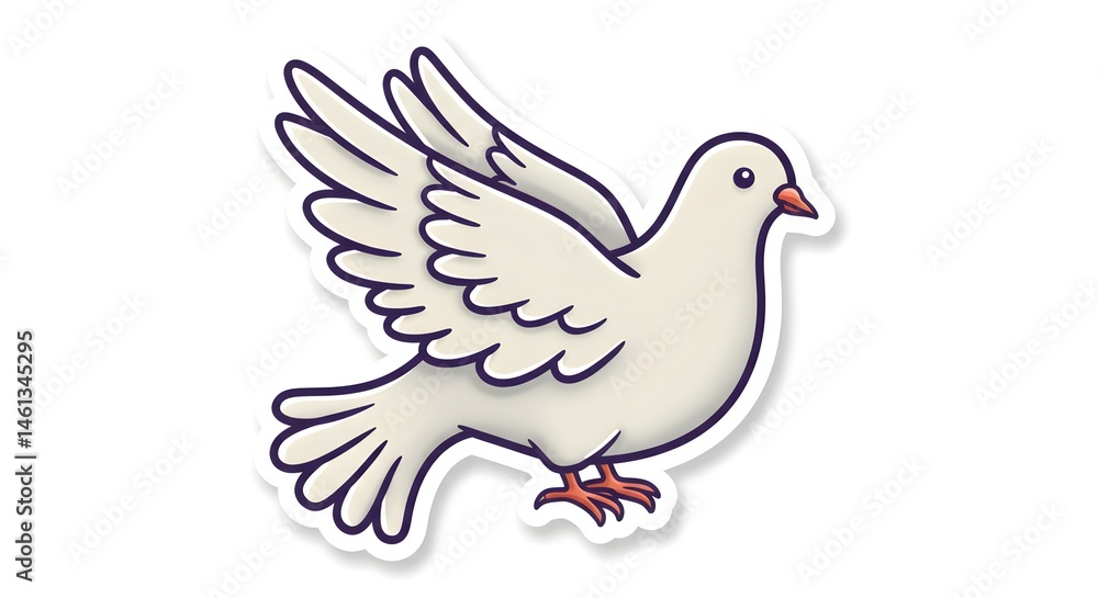 Cute Dove Character Illustration Cute Dove Character Illustration