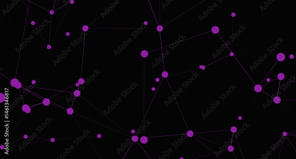 Abstract Purple Network on Black Backdrop: Modern Connection Concept Abstract Purple Network on Black Backdrop: Modern Connection Concept