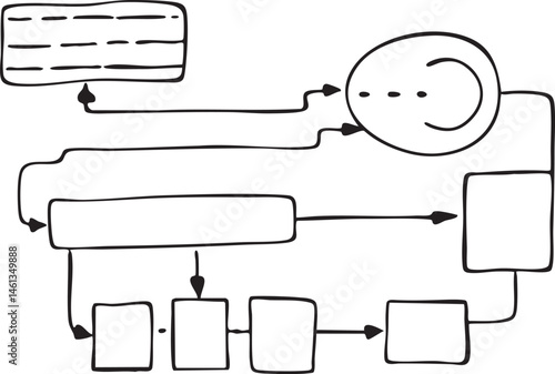 A schematic diagram illustrates a complex process with interconnected components.