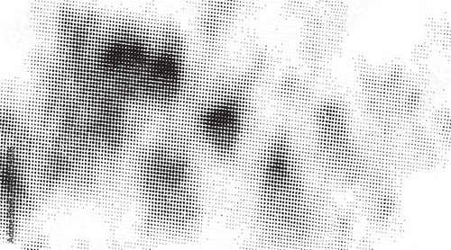 A blurred portrait reveals indistinct facial features through a halftone