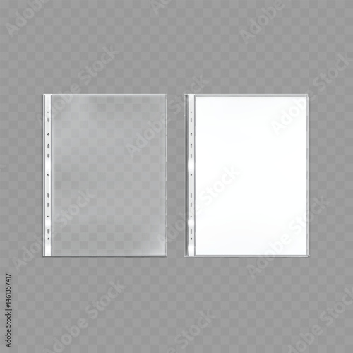 Transparent Document Sleeves Vector