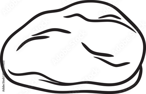 A smooth gray clay blob rests on a pale beige surface.