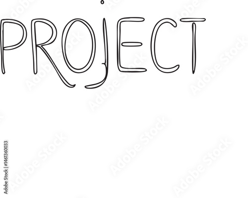 A handwritten word 'project' is displayed on a white background.