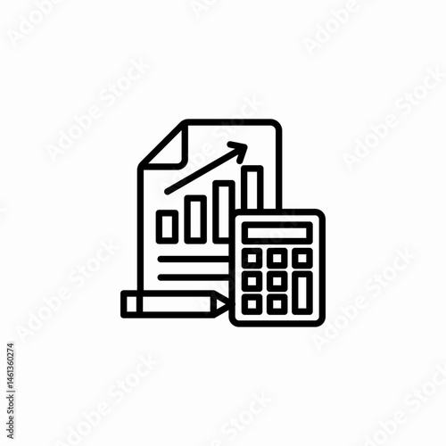 growth analytics icon sign vector