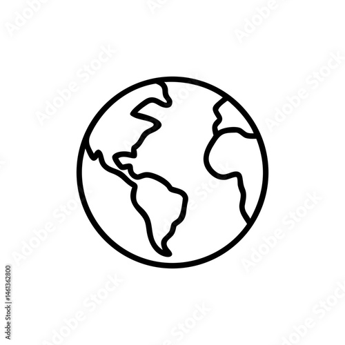 Earth globe icon