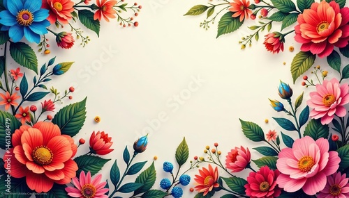 Intricate floral textile design in vibrant hues , vibrant, print