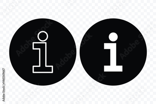 Info icons set. Info button. Black information icon. Information, info simple vector icon. Vector illustrator
