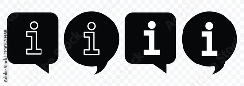Info icons set. Info button. Black information icon. Information, info simple vector icon. Vector illustrator
