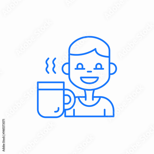 morning coffee icon sign vector