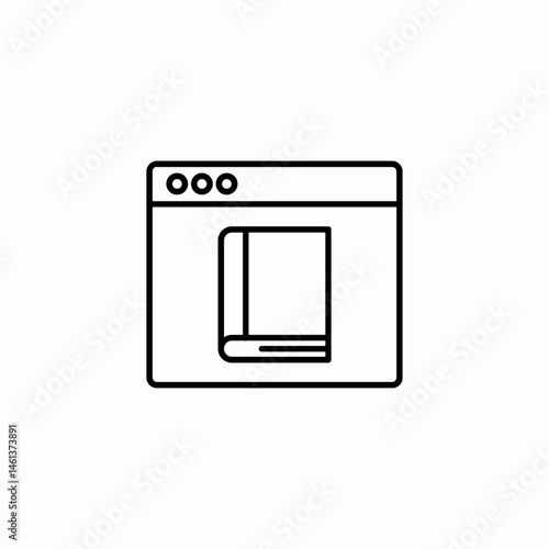 online reading icon sign vector