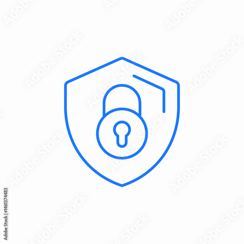 secure padlock icon sign vector