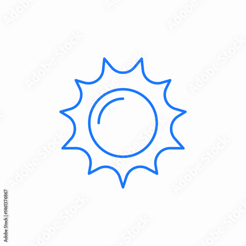 sun shining icon sign vector
