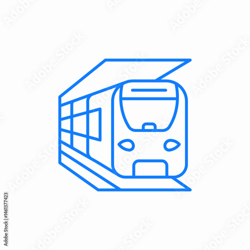 train station icon sign vector