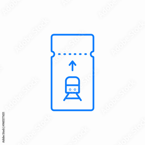 train ticket icon sign vector