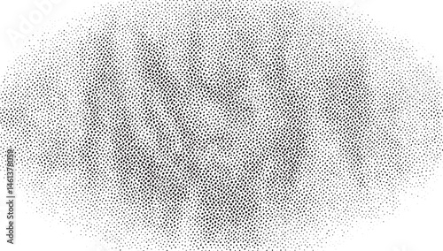 A dense of small overlapping dots creates a textured circular