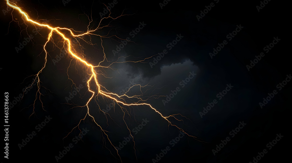 Powerful Lightning Strike At Night Powerful Lightning Strike At Night