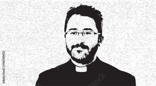 A man with a beard and glasses gazes intently at the viewer.